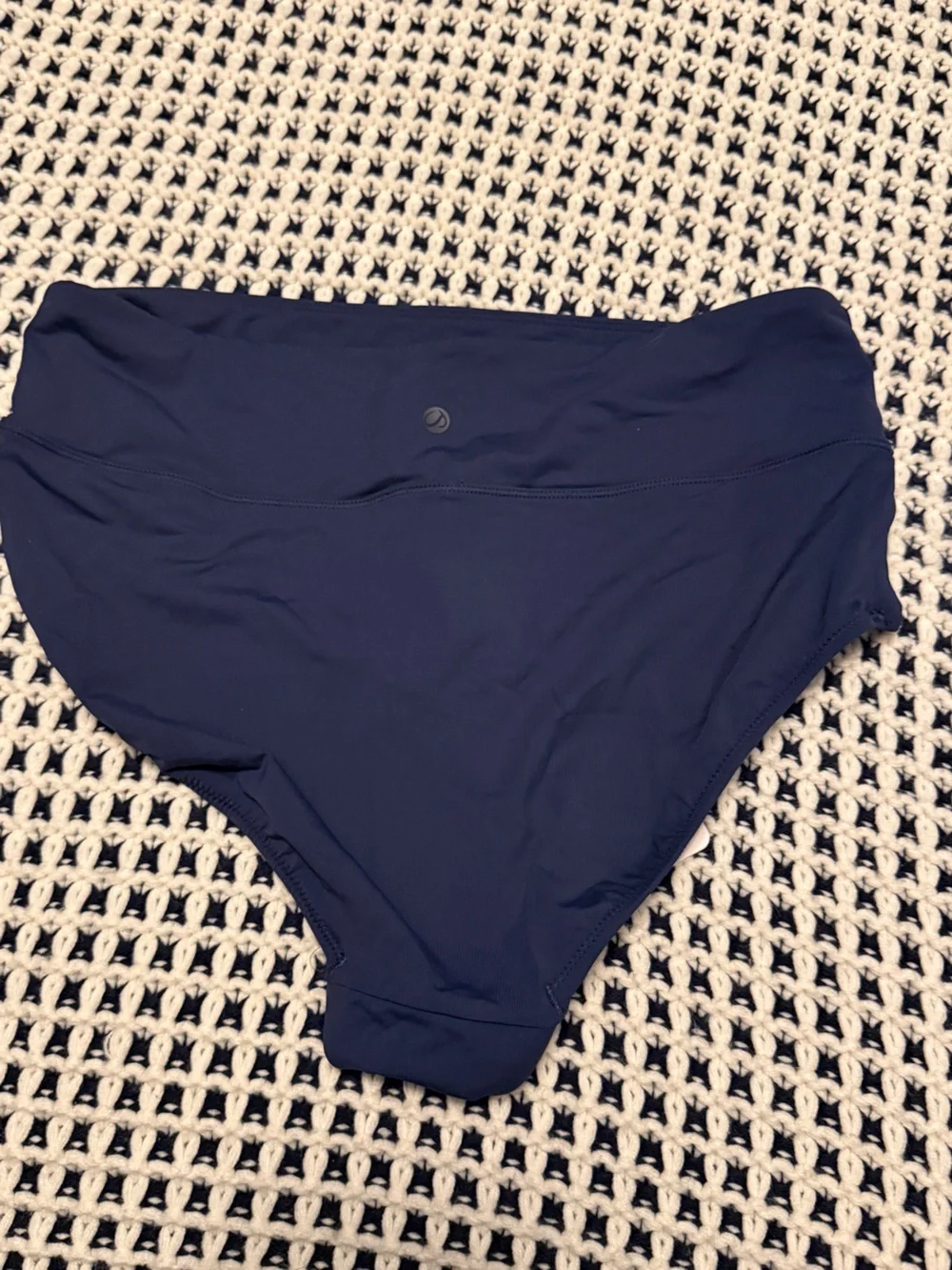 NWT * CRZ YOGA High-Waisted Bikini Bottom Insignia Blue Size Large